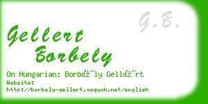 gellert borbely business card